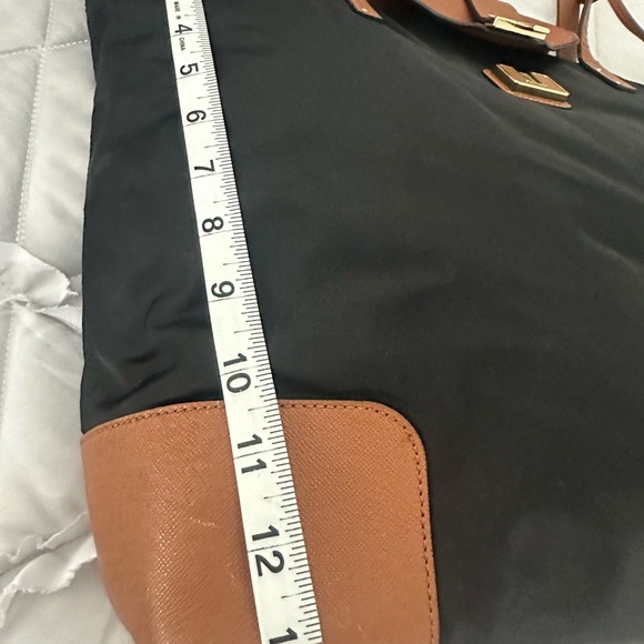 Tory Burch Black Nylon Tote/Camel Accents - Picture 14 of 16